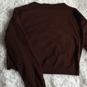 Brown cropped long sleeve